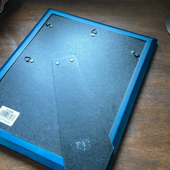 Handmade Abstract Art - 🌈 colors in textured pattern in wood blue frame - Picture 5 of 7